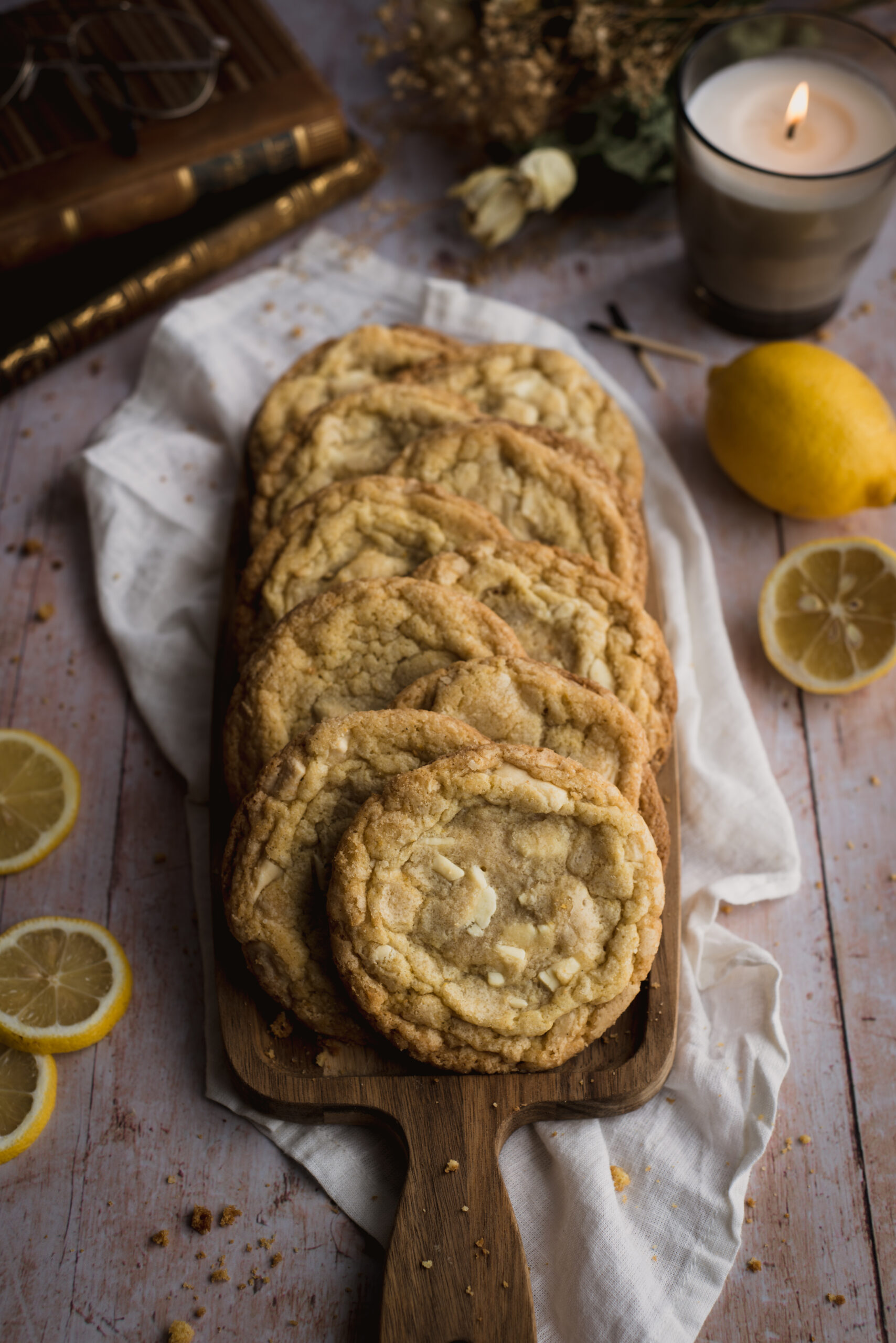 Citron cookies med hvid chokolade