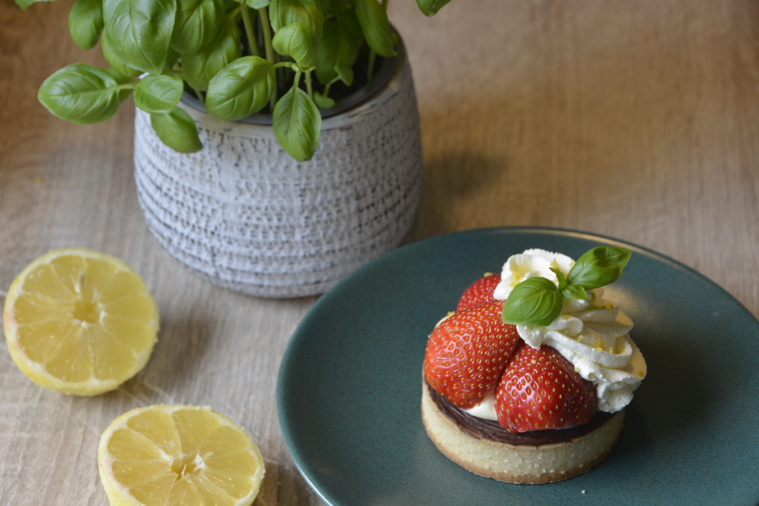 jordbærtærte med citron